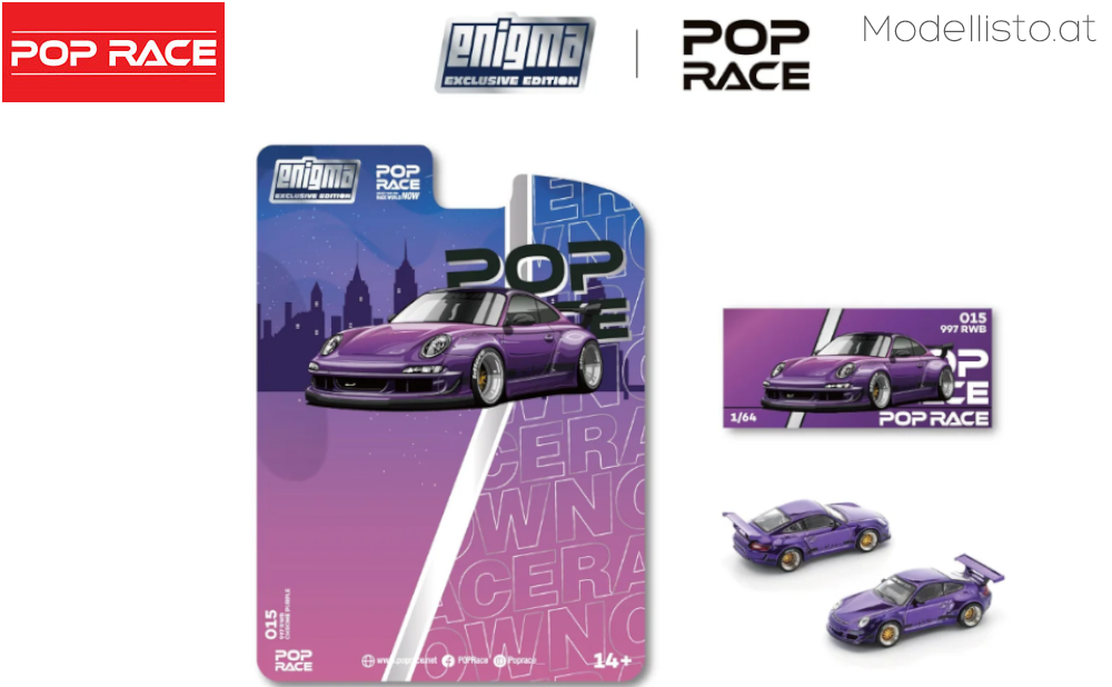 PRE015 Pop Race Porsche 911 RWB 997, purple